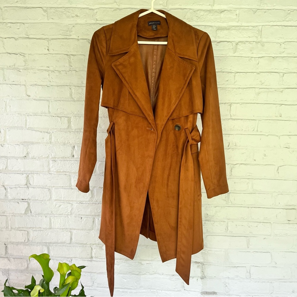 AMARYLLIS Faux Suede Trench - Picture 6 of 10